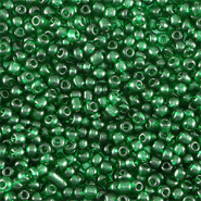 Glass seed beads 11/0 (2mm) Transparent agata green